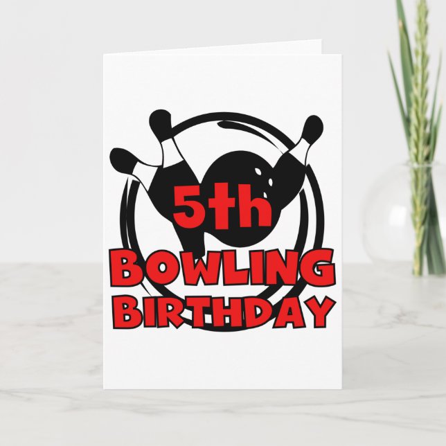 5. Bowling Geburtstagsgeschenke Karte (Vorderseite)