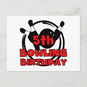 5. Bowling Geburtstagsgeschenke Postkarte