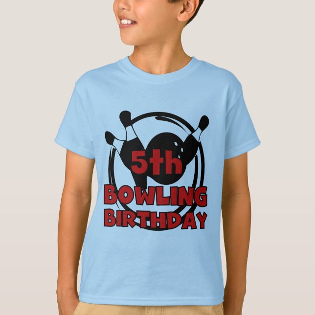5. Bowling Geburtstagsgeschenke T-Shirt (Vorderseite)