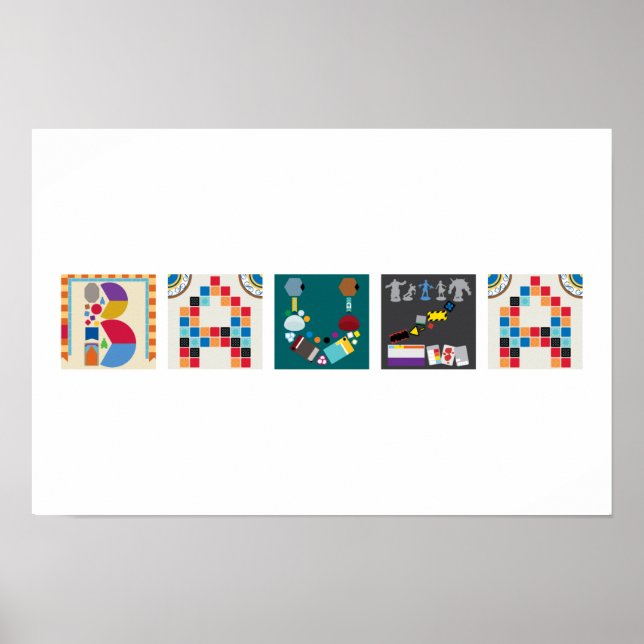 5 Buchstaben Name Board Game Alphabet Poster (Vorne)