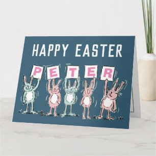 5-buchstabiger Name Happy Easter Karte