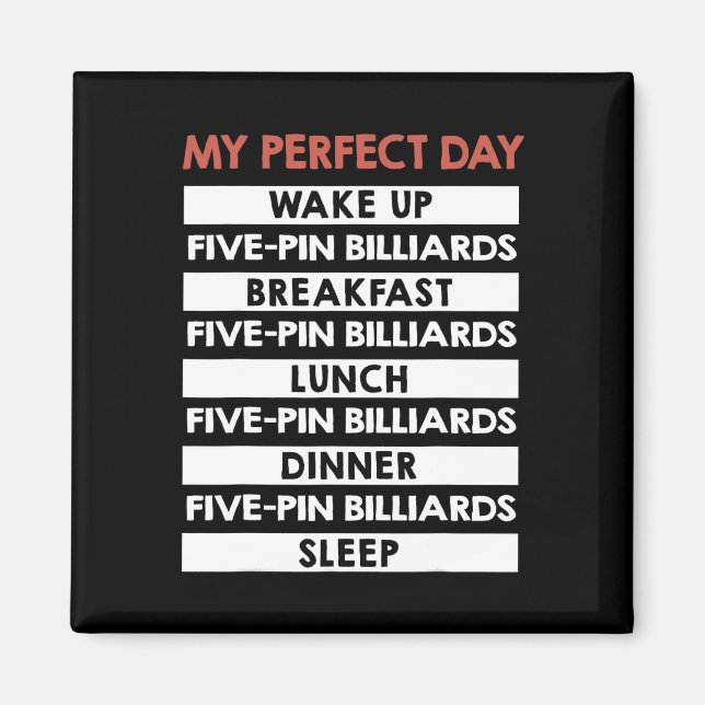 5-Button-Billard-Spieler - mein perfekter 5-Button Magnet (Vorne)