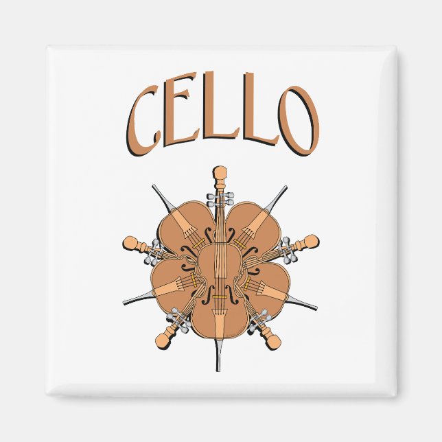 5 Cellos Text Magnet (Vorne)