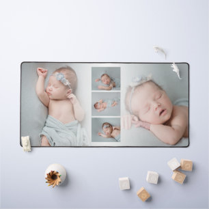 5 Custom Baby Fotos Collage Overlay Schreibtischunterlage