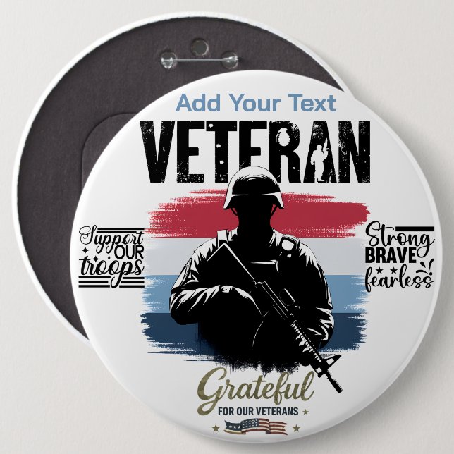 #5 Dankbar für unsere Veteranen  Button (Vorne & Hinten)