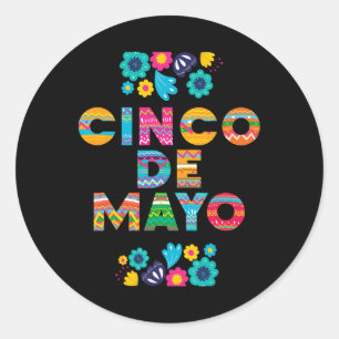 5 De Mayo Cinco De Mayo Sombrero Maraca Runder Aufkleber