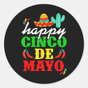 5 De Mayo Cinco De Mayo Viva Mexiko 5 De Mai Runder Aufkleber