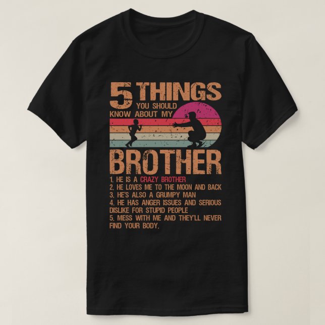 5 Dinge, die du über die meines Vaters Bruder wiss T-Shirt (Design vorne)