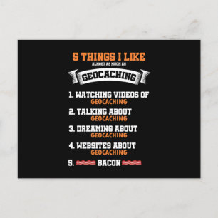 5 Dinge, die ich Geocaching Pastime GPS Navigation Postkarte