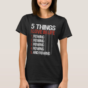 5 Dinge, die ich im Leben Liebe habe, die US-Flagg T-Shirt