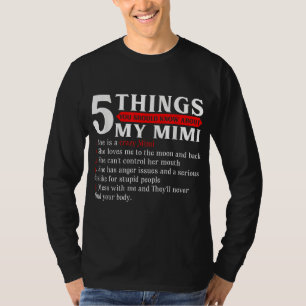 5 Dinge, die Sie über den Tag meiner Mutter wissen T-Shirt