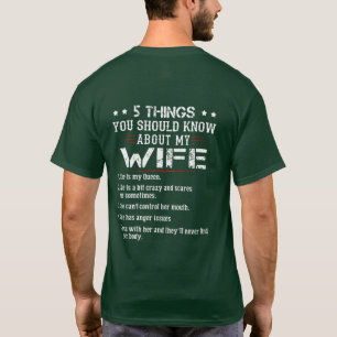 5 Dinge, die Sie über meine Ehefrau wissen würde T-Shirt