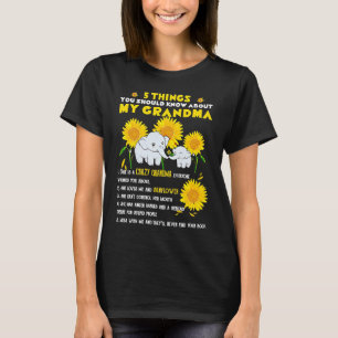 5 Dinge, die Sie über meine Großmutter Elephant wi T-Shirt