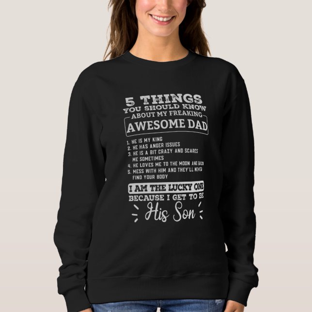 5 Dinge, die Sie über meinen Phantastischen Daddy  Sweatshirt (Vorderseite)