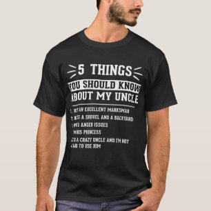 5 Dinge, die Sie über Onkel Funny Niedlich wissen T-Shirt