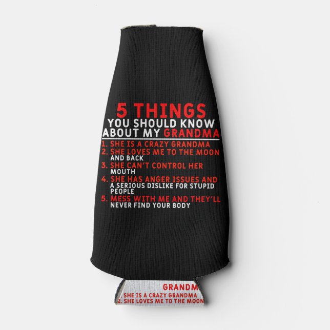 5 Dinge, die Sie wissen sollten - Grandkids Gesche Flaschenkühler (Vorderseite)