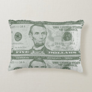 5 Dollar Bill Pillow Zierkissen