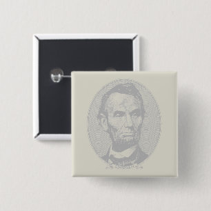 5 Dollar Geld von Präsident Abraham Lincoln Button