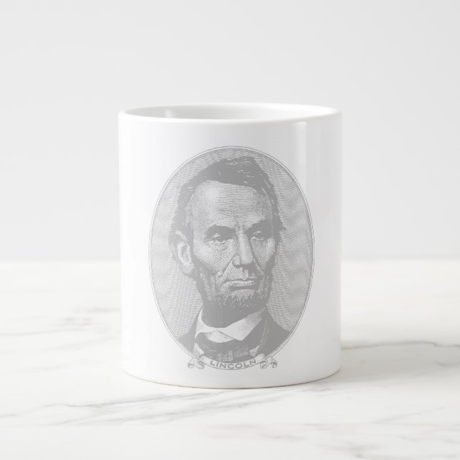 5 Dollar Geld von Präsident Abraham Lincoln Jumbo-Tasse (Vorderseite)