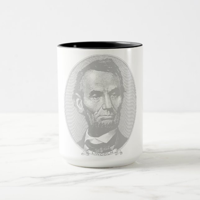 5 Dollar Geld von Präsident Abraham Lincoln Tasse (Zentrum)