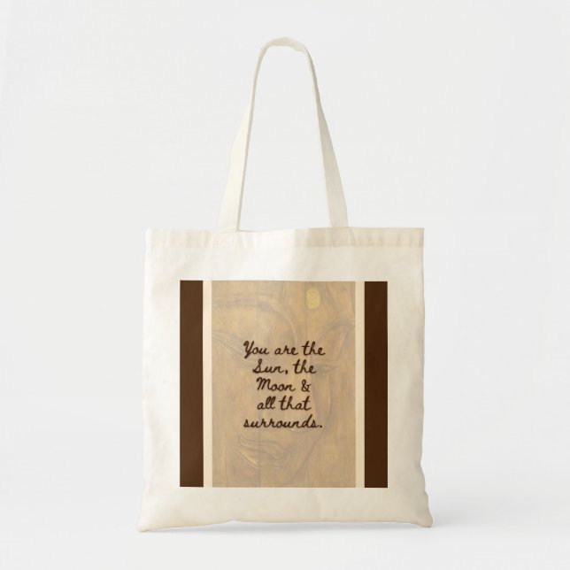 #5 Doppel Quote Tasche - BuddhaToday V1 - Rose n'  (Vorne)