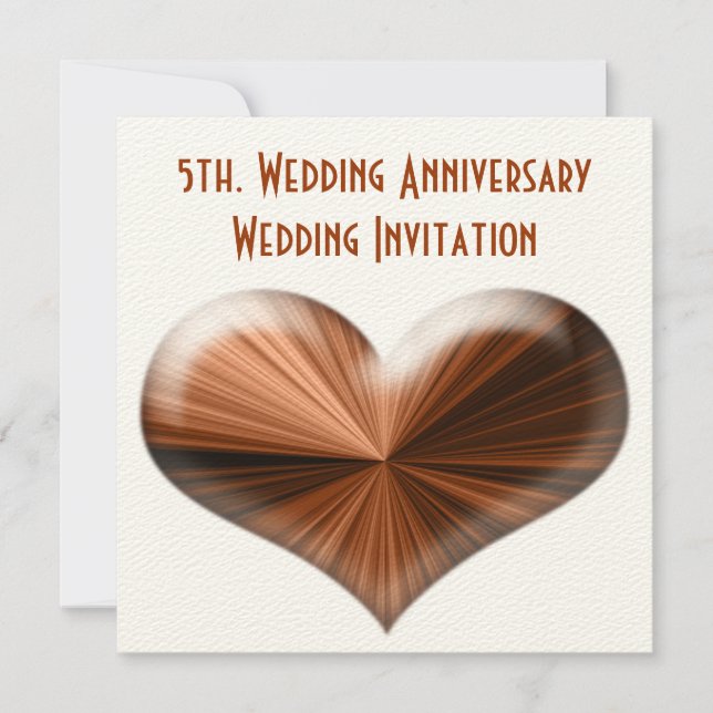5. Einladung zum Hochzeitstag (Vorderseite)