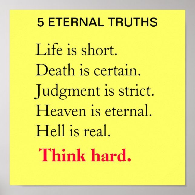 5 ETERNAL TRUTHS POSTER (Vorne)