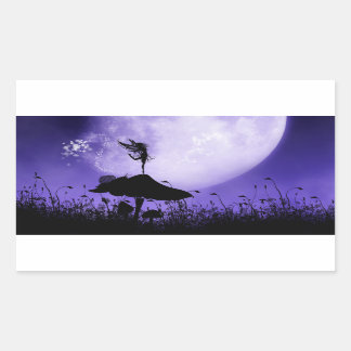 5 Fairy Silhouette 2 Rechteckiger Aufkleber