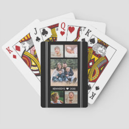 5 Familienfoto Collage Schwarz und Weiß Spielkarten