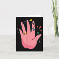 5 Finger Verlobung Hand Party Best Verlobte Bride