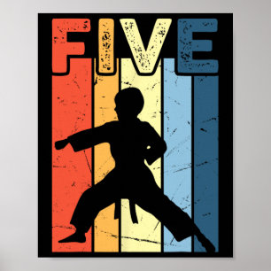 5 Five Karate Lover 5. Geburtstag 5. Poster