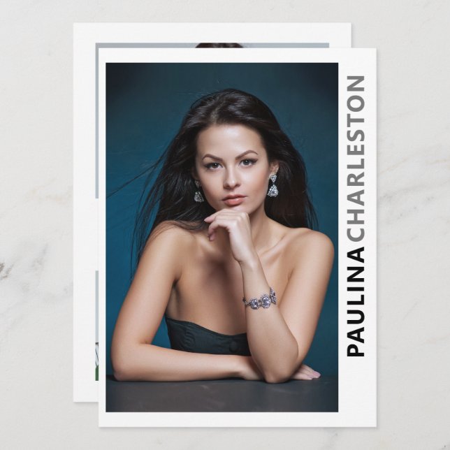 5 Foto 2 Seitenmodell Schauspieler Pro 5.12x18.5 V Einladung (Vorne/Hinten)