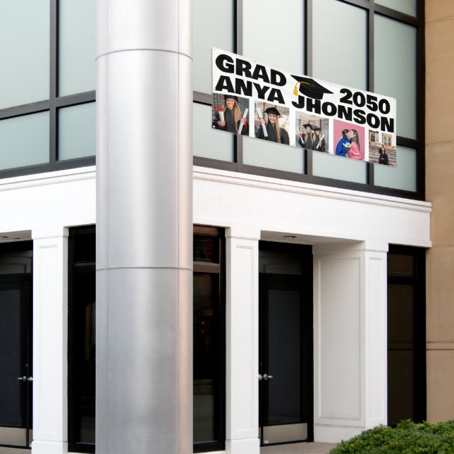 5 Foto Abschluss Collage Graduate Class 2050 Banner (Äußeres Gebäude)