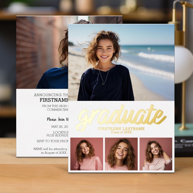 5 Foto Ankündigung Graduation Party Einladung (Graduation Invitation)