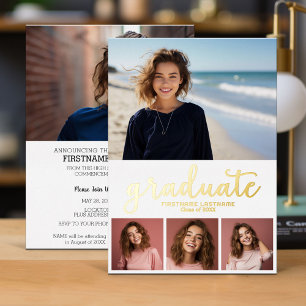 5 Foto Ankündigung Graduation Party Einladung