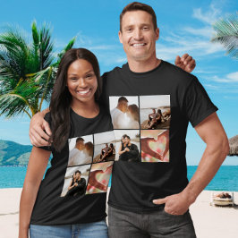 5 Foto Benutzerdefinierte Collage Personalisiert T-Shirt