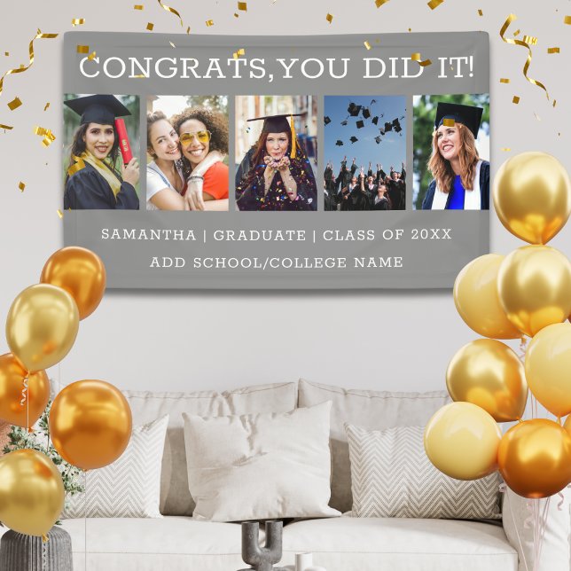 5-Foto-Collage-Abschluss 2026 Gratuliere Absolvent Banner (Von Creator hochgeladen)