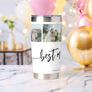 5-Foto-Collage beste Mama ever personalisiert Thermobecher