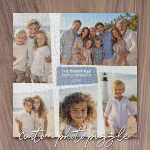 5-Foto-Collage funkige Mid-Century-Modern-Winkel Puzzle