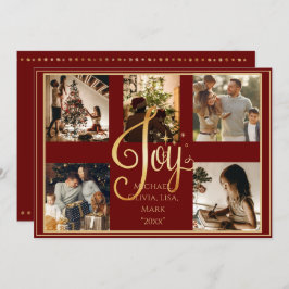 5 Foto Collage gold Freude Weihnachten Weihnachten