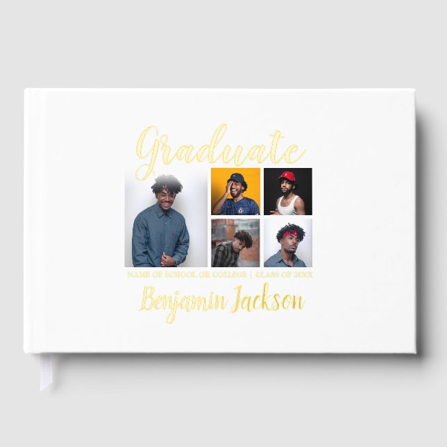 5 Foto Collage Guest Abschluss Gästebuch (Vorderseite)