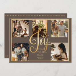 5 Foto Collage Joy Gold Weihnachtsfeiertag Weihnac Feiertagskarte