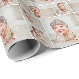 5 Foto-Collage Maßgeschneidert Personalisiert Geschenkpapier