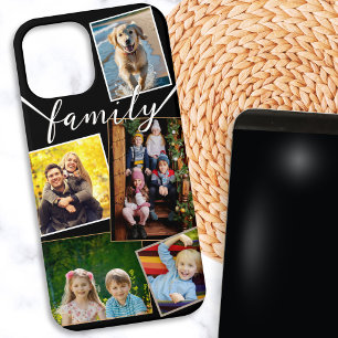5 Foto-Collage Modern Schwarz Weiß Stylisch Case-Mate iPhone Hülle