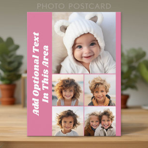 5-Foto-Collage Optional Text - kann bearbeitet wer Postkarte