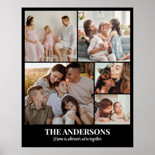5 Foto-Collage Personalisiertes Bildraster Familie Poster