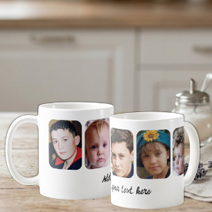 5-Foto-Collage Text hinzufügen weiß Kaffeetasse