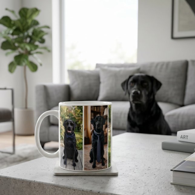 5 Foto-Collage Vorlage Machen Sie Ihr eigenes Verg Kaffeetasse (5 Photo Collage Template Make Your Own Fun Coffee Mug by Ricaso - add family, pet, friend photos etc)