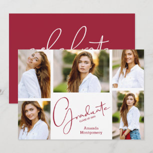 5 Foto Crimson Graduation Party Einladung