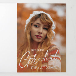 5 Foto Dreifache Abschluss-Ankündigungskarte Dreifach Gefaltete Urlaubskarte